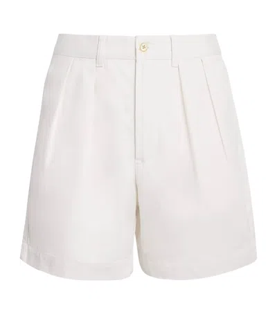 Polo Ralph Lauren Cotton Pleated Cormac Shorts In White