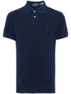 Polo Ralph Lauren Blue Polo Shirt With Large Pony Detail On The Front In Cotton Piquet Man In Blue