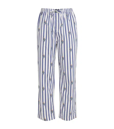 Polo Ralph Lauren Cotton Polo Bear Pyjama Trousers In Blue