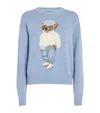 Polo Ralph Lauren Bear Graphic Knit Crew Neck In Blue