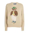 Polo Ralph Lauren Beige Cotton Polo Bear Jumper In Neutral