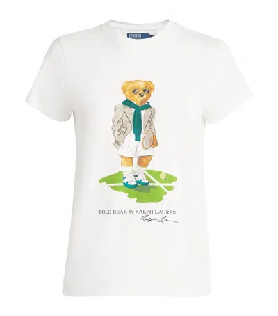 Polo Ralph Lauren Cotton Polo Bear T-shirt In White