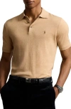 Polo Ralph Lauren Classic Fit Soft Touch Cotton Polo Shirt In Camel Melange