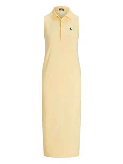 Polo Ralph Lauren Cotton Polo Dress In T-bird Yellow