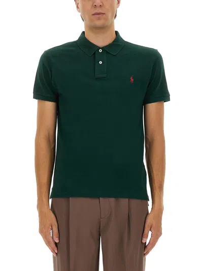 Polo Ralph Lauren Polo Con Bottoni Mezza Manica In Green