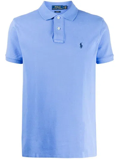 Polo Ralph Lauren Cotton Polo In Blue With Logo