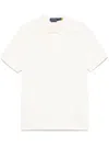 Polo Ralph Lauren Cotton Polo In Ivory With Logo In Beige
