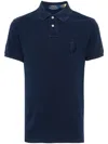 Polo Ralph Lauren Blue Polo Shirt With Large Pony Detail On The Front In Cotton Piquet Man In Blue