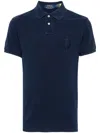 Polo Ralph Lauren Blue Polo Shirt With Large Pony Detail On The Front In Cotton Piquet Man