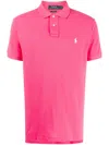 Polo Ralph Lauren Classic Cotton Polo Shirt With Embroidered Logo In Pink