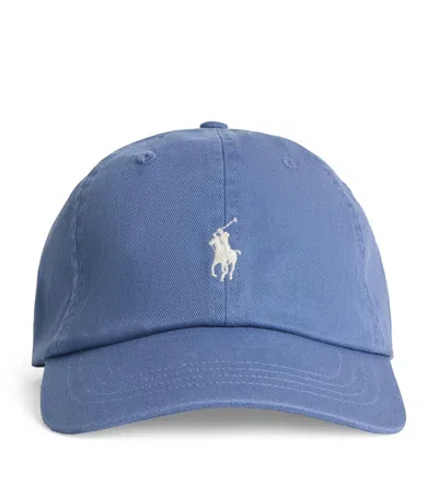 Polo Ralph Lauren Cotton Polo Pony Baseball Cap In Blue