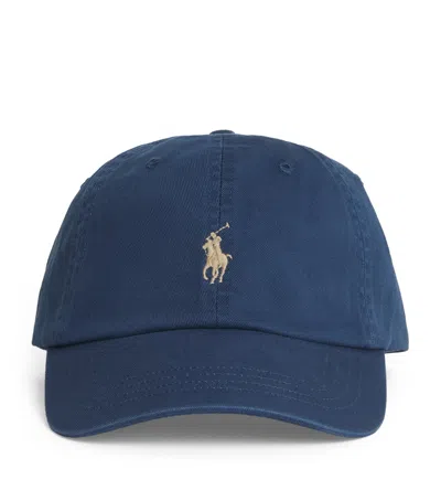 Polo Ralph Lauren Cotton Polo Pony Baseball Cap In Blue