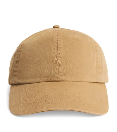 Polo Ralph Lauren Cotton Polo Pony Baseball Cap In Brown