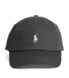 Polo Ralph Lauren Logo-embroidered Cotton-twill Cap In Black