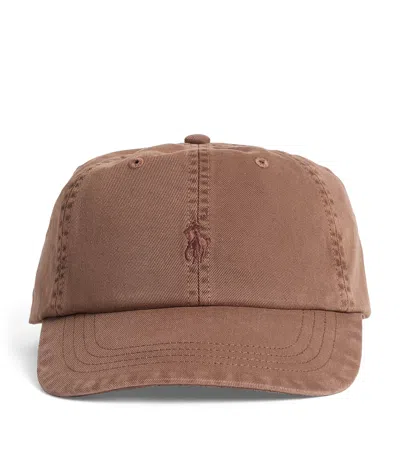 Polo Ralph Lauren Cotton Polo Pony Baseball Cap In Brown