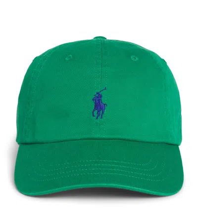 Polo Ralph Lauren Cotton Polo Pony Baseball Cap In Green