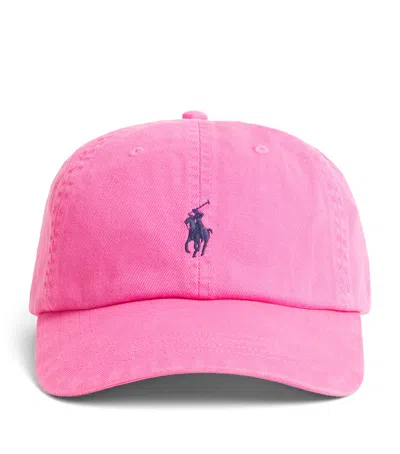 Polo Ralph Lauren Cotton Polo Pony Baseball Cap In Pink
