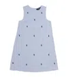 Polo Ralph Lauren Polo Pony Cotton Oxford Dress In Blue
