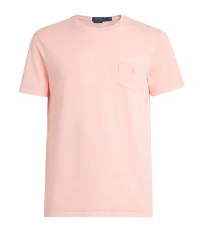 Polo Ralph Lauren Cotton Polo Pony Pocket T-shirt In Pink