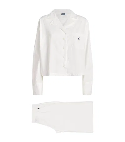 Polo Ralph Lauren Cotton Polo Pony Pyjama Set In White