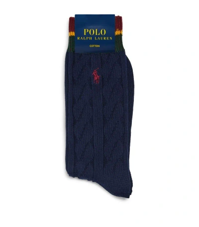 Polo Ralph Lauren Cotton Polo Pony Socks In Navy