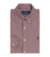 Polo Ralph Lauren Cotton Polo Pony Stripe Shirt In Red