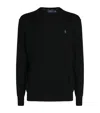 Polo Ralph Lauren Wool Pullover With Pony Embroidery In Black
