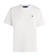 Polo Ralph Lauren White Crewneck T-shirt With Contrasting Logo Embrodery
