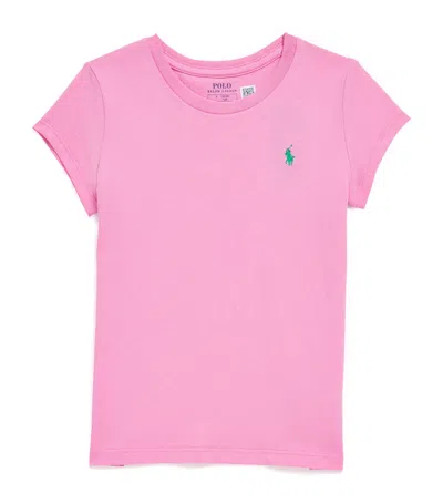 Polo Ralph Lauren Kids' Cotton Polo Pony T-shirt In Pink