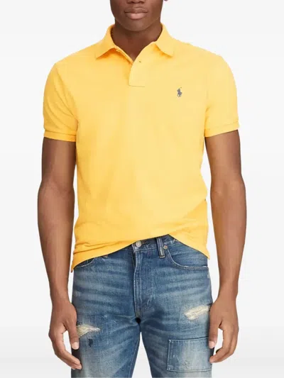 Polo Ralph Lauren Polo Pony-embroidered Cotton Polo Shirt In Yellow