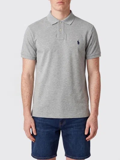 Polo Ralph Lauren Polo Shirt Men Color Grey In Gray