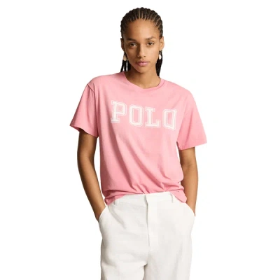 Polo Ralph Lauren Cotton Polo Shirt In Pale Pink