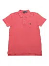 Polo Ralph Lauren Knit Collar Polo Shirt In Pink