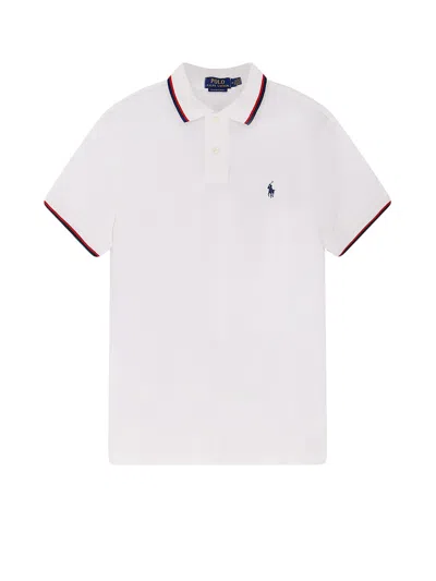 Polo Ralph Lauren Cotton Polo Shirt With Contrasting Profile In White