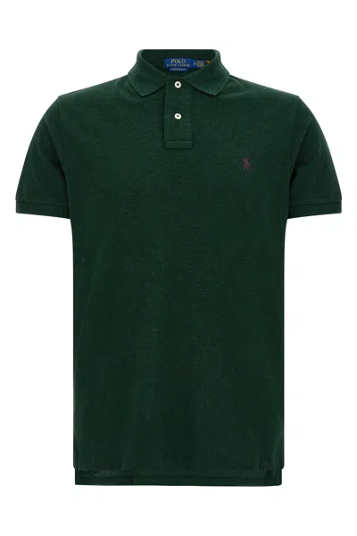 Polo Ralph Lauren Cotton Polo Shirt With Embroidered Logo In Green