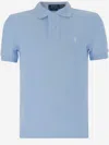 Polo Ralph Lauren Cotton Polo Shirt With Logo In Blue