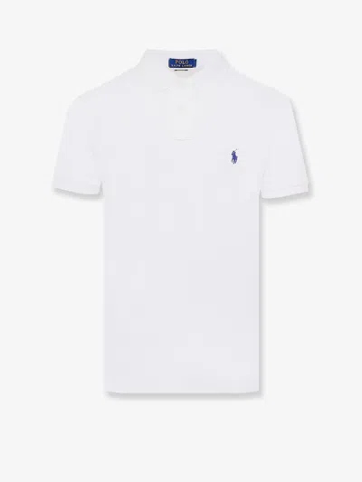 Polo Ralph Lauren Slim Fit White Polo Shirt With Classic Collar And Pony Embroidery On The Front In Cotton Piquet Man