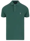Polo Ralph Lauren Hemline Slits Piquet Polo Shirt In Green