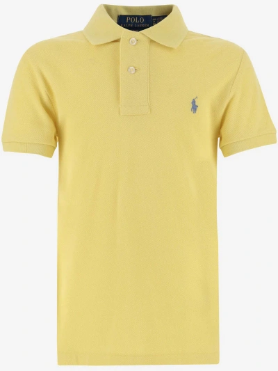 Polo Ralph Lauren Kids' Cotton Polo Shirt With Logo In Yellow