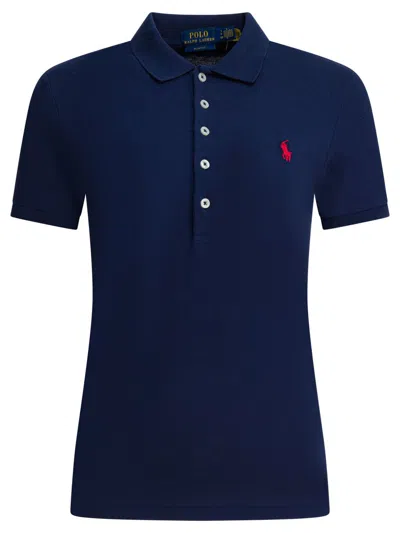 Polo Ralph Lauren Cotton Polo Shirt With Pony In Blue