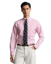 Polo Ralph Lauren Cotton Poplin Stripe Classic Fit Button Down Shirt In White/pink