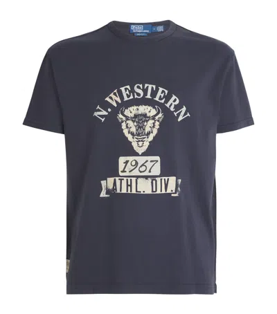 Polo Ralph Lauren Cotton Printed T-shirt In Blue