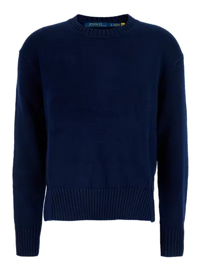 Polo Ralph Lauren Cotton Pullover Sweater In Blue