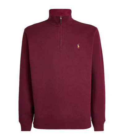 Polo Ralph Lauren Cotton Quarter-zip Sweater In Gold