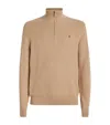 Polo Ralph Lauren Cotton Quarter-zip Sweater In Brown