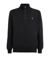 Polo Ralph Lauren Cotton Quarter-zip Sweatshirt In Black