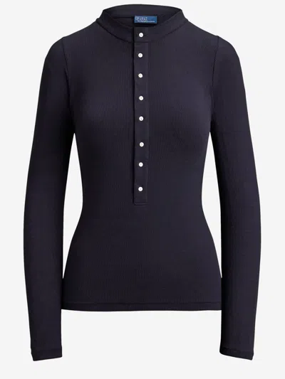 Polo Ralph Lauren Cotton Rib Knit Sweater In Blue