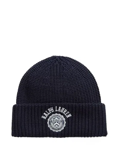 Polo Ralph Lauren Kids' Cotton Ribbed Beanie In Black