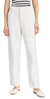 Polo Ralph Lauren High-waisted Wide-leg Cotton Trousers In Ecru