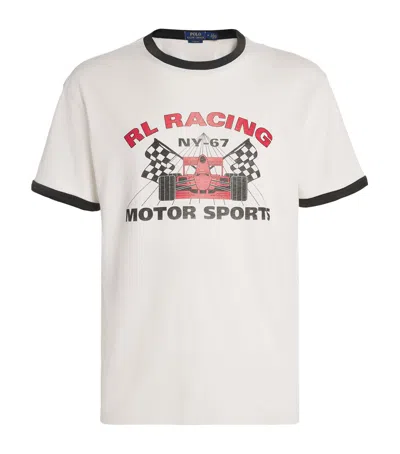 Polo Ralph Lauren Cotton Rl Racing T-shirt In White
